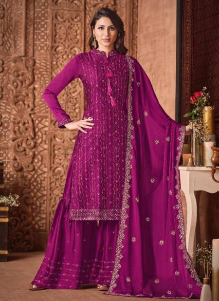 Pink Colour VIPUL DAZZLE Stylish Fancy Designer Festive Wear Georgette Sequence Work Plazzo Suit Collection 4663